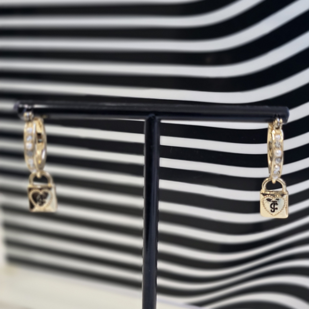 Juicy Couture Gold Padlock Earrings
